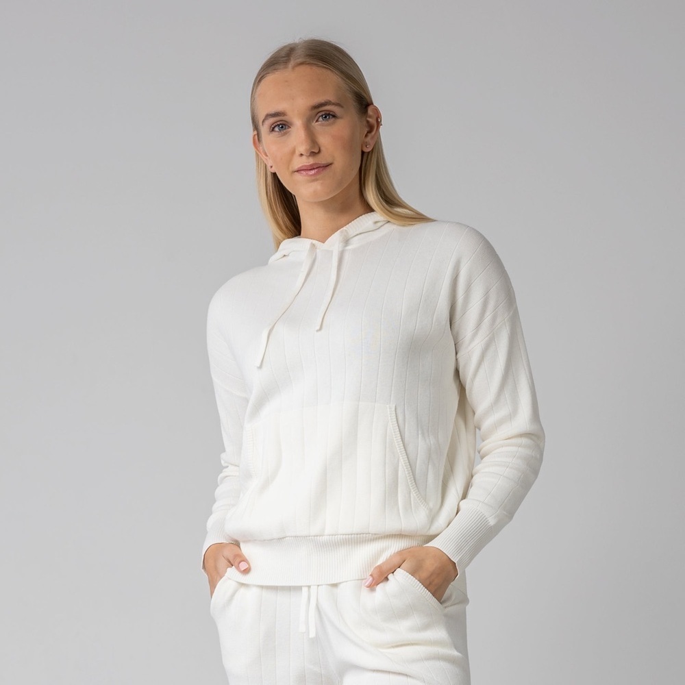 Verve Levelware cream white Hooded hoodie Sweatsuit Set
